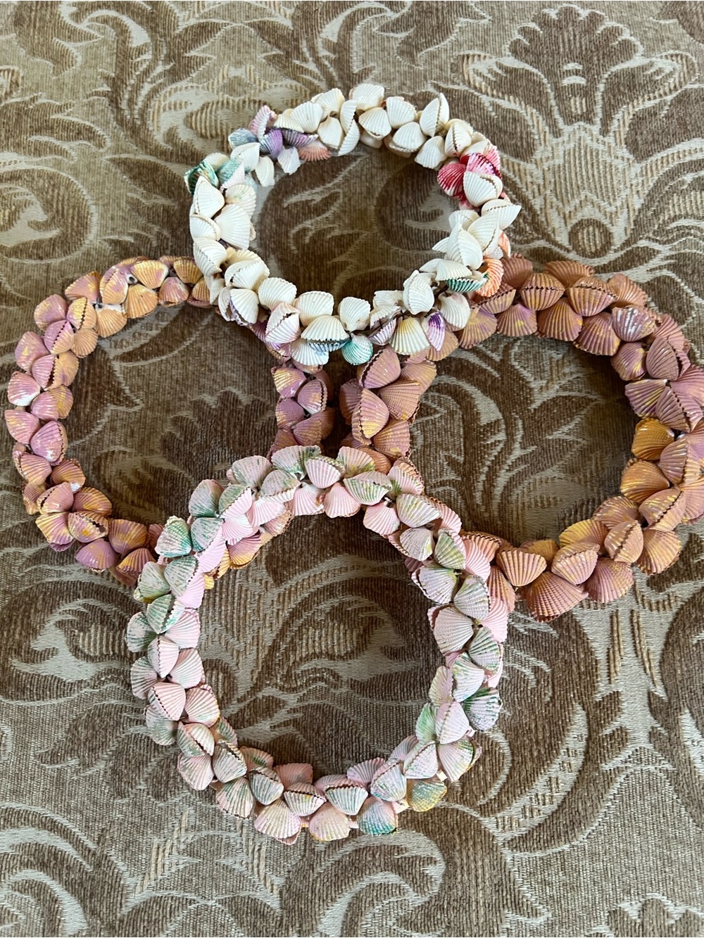 Costal decor seashell wreaths or rings
